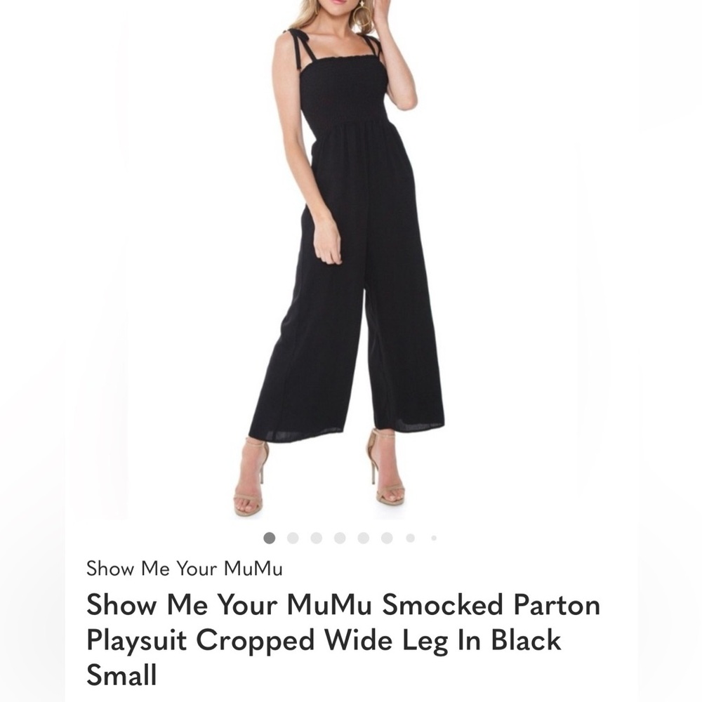 Show Me Your MuMu Black Cropped Jumpsuit